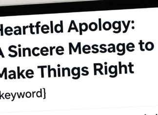Heartfelt Apology: A Sincere Message to Make Things Right