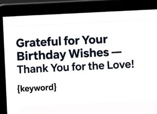 Grateful for Your Birthday Wishes—Thank You for the Love!