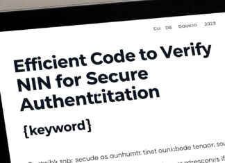 Efficient Code to Verify NIN for Secure Authentication