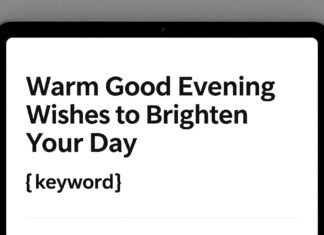 Warm Good Evening Wishes to Brighten Your Day