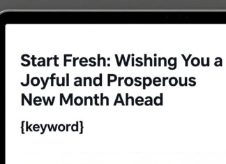 Start Fresh: Wishing You a Joyful and Prosperous New Month Ahead