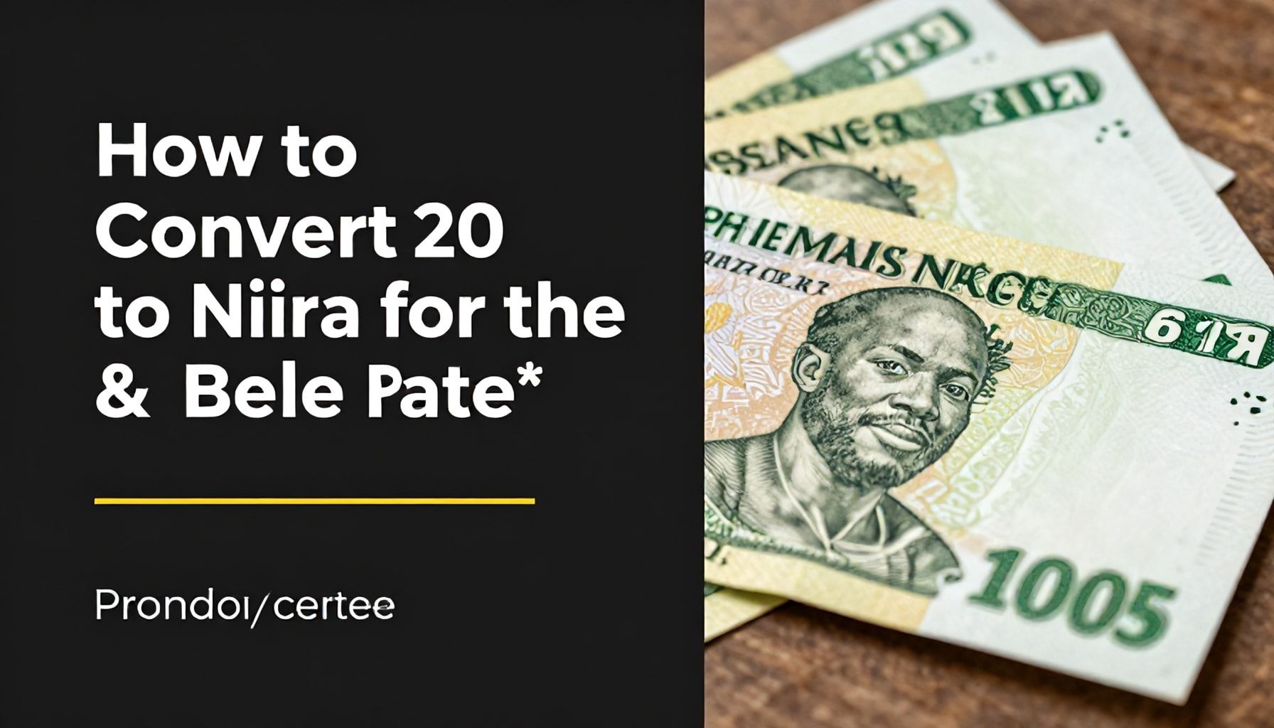How to Convert $20 to Naira for the Best Rate*