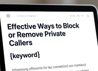 Effective Ways to Block or Remove Private Callers