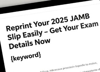 Reprint Your 2025 JAMB Slip Easily – Get Your Exam Details Now