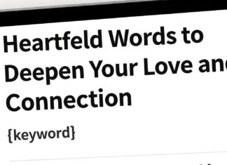 Heartfelt Words to Deepen Your Love and Connection