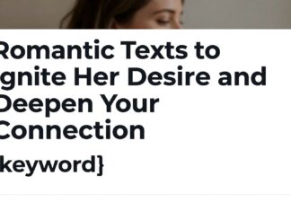Romantic Texts to Ignite Her Desire and Deepen Your Connection