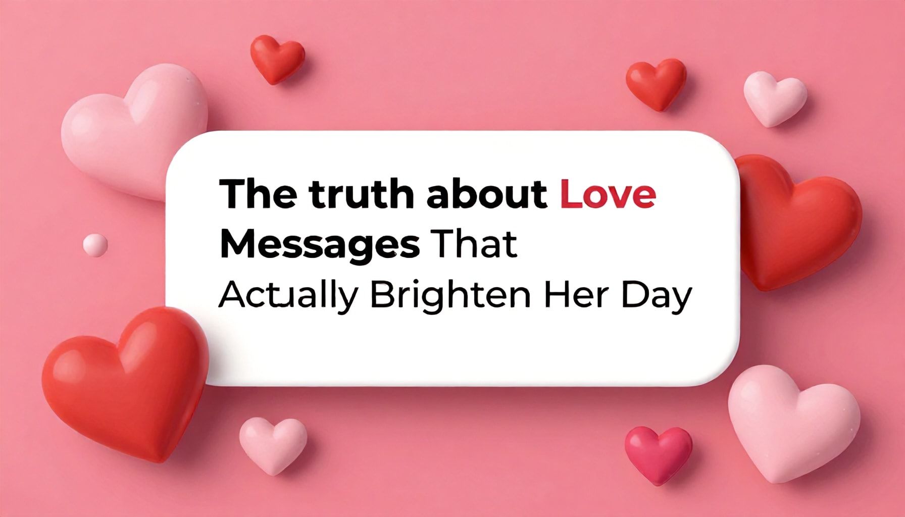 The Truth About Love Messages That Actually Brighten Her Day*